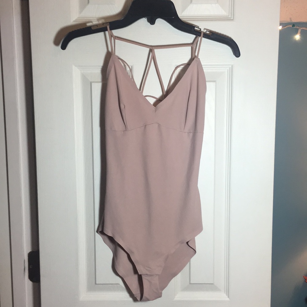 Tan/“nude” body suit